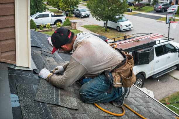 Professional Roofing technician working in Junction City, CA